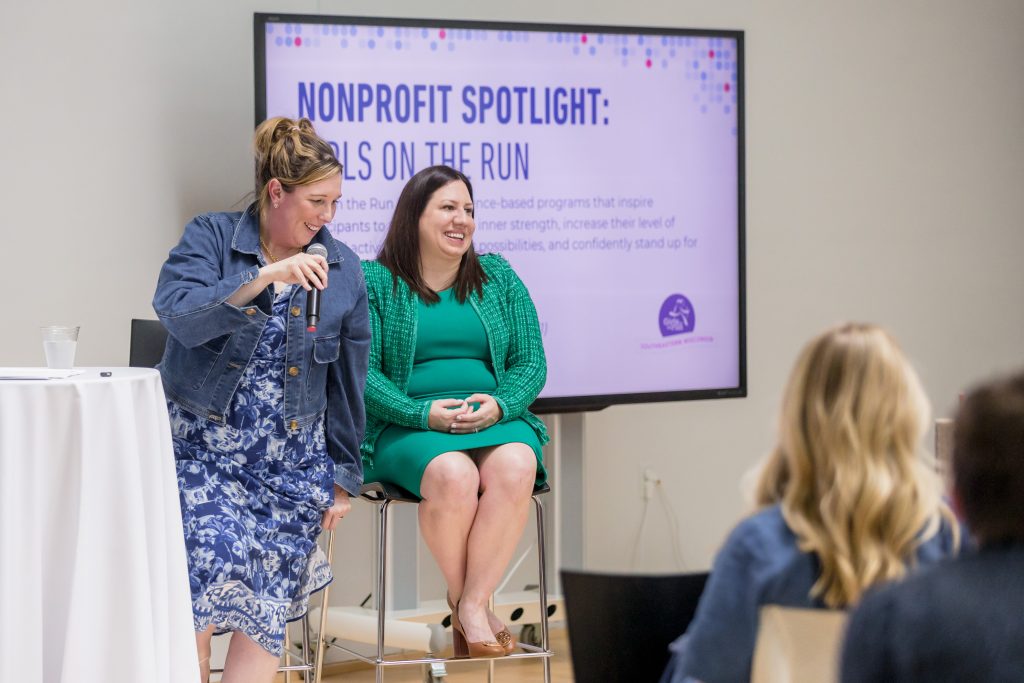 Forward 48 Cohort showcasing our Nonprofit Spotlight featuring Alumni who are helping lead at Girls on the Run of Southeastern Wisconsin.